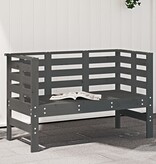 vidaXL Tuinbankje 111,5x53x71 cm massief grenenhout grijs