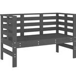 vidaXL Tuinbankje 111,5x53x71 cm massief grenenhout grijs