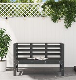 VidaXL Tuinbankje 111,5x53x71 cm massief grenenhout grijs