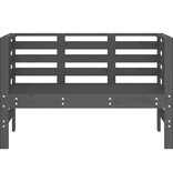 VidaXL Tuinbankje 111,5x53x71 cm massief grenenhout grijs