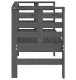 VidaXL Tuinbankje 111,5x53x71 cm massief grenenhout grijs