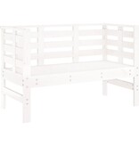 vidaXL Tuinbankje 111,5x53x71 cm massief grenenhout wit