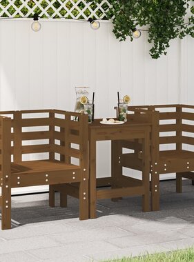 VidaXL Tuinstoelen 2 st 61,5x53x71 cm massief grenenhout honingbruin