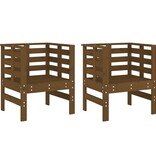 VidaXL Tuinstoelen 2 st 61,5x53x71 cm massief grenenhout honingbruin