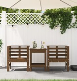 VidaXL Tuinstoelen 2 st 61,5x53x71 cm massief grenenhout honingbruin