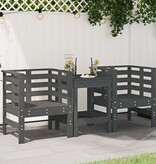 VidaXL Tuinstoelen 2 st 61,5x53x71 cm massief grenenhout grijs