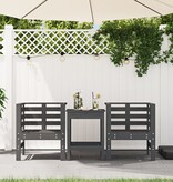 VidaXL Tuinstoelen 2 st 61,5x53x71 cm massief grenenhout grijs
