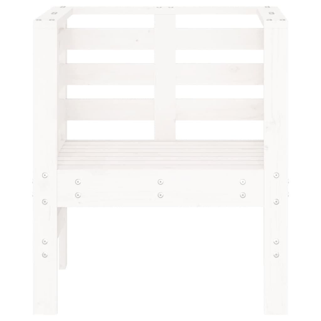 VidaXL Tuinstoelen 2 st 61,5x53x71 cm massief grenenhout wit
