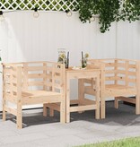 VidaXL Tuinstoelen 2 st 61,5x53x71 cm massief grenenhout