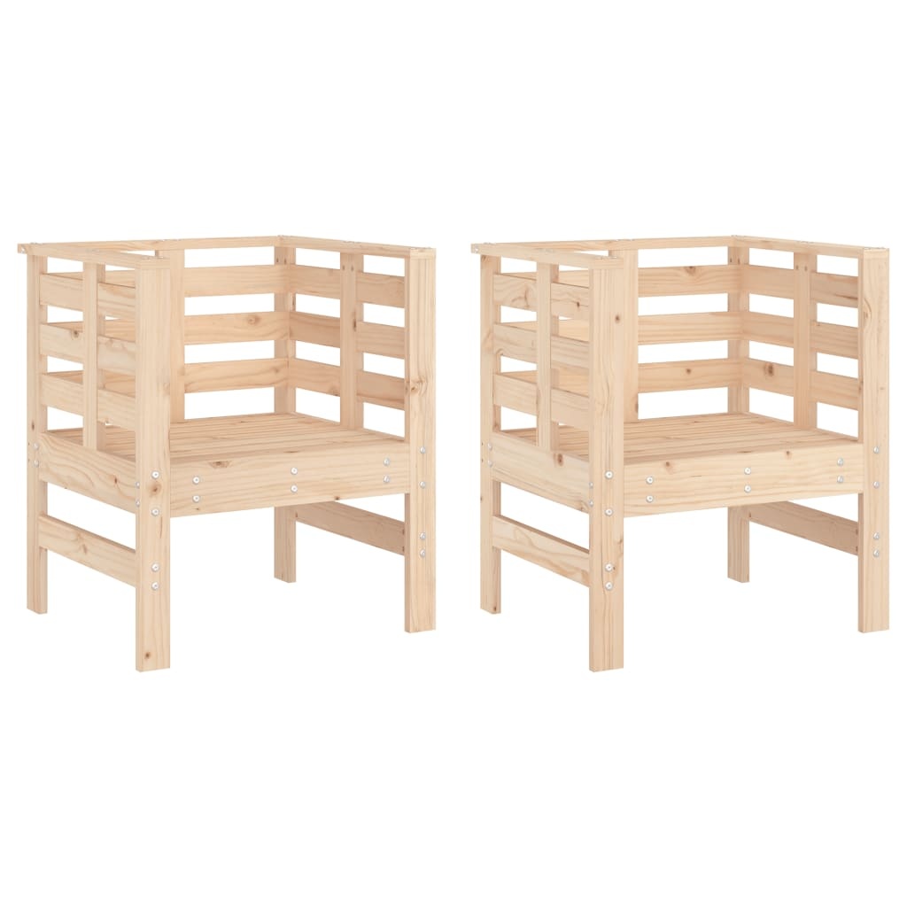 VidaXL Tuinstoelen 2 st 61,5x53x71 cm massief grenenhout