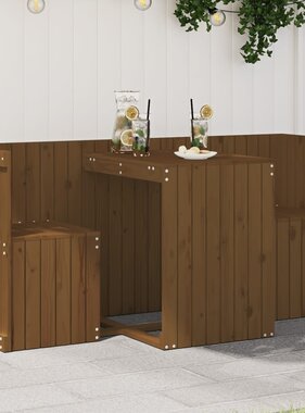 VidaXL Balkonset 2-zits massief grenenhout honingbruin