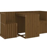 VidaXL Balkonset 2-zits massief grenenhout honingbruin