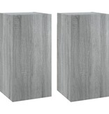 vidaXL Tv-meubelen 2 st 30,5x30x60 cm bewerkt hout grijs sonoma eiken