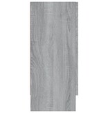 vidaXL Vitrinekast 120x30,5x70 cm bewerkt hout grijs sonoma eiken