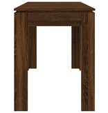 vidaXL Eettafel 120x60x76 cm bewerkt hout bruineikenkleurig