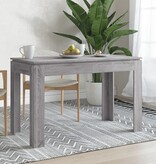 VidaXL Eettafel 120x60x76 cm bewerkt hout grijs sonoma eikenkleurig