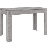 vidaXL Eettafel 120x60x76 cm bewerkt hout grijs sonoma eikenkleurig