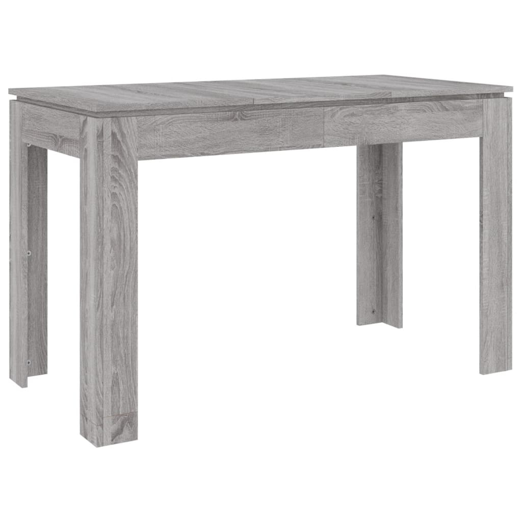 vidaXL Eettafel 120x60x76 cm bewerkt hout grijs sonoma eikenkleurig