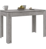 VidaXL Eettafel 120x60x76 cm bewerkt hout grijs sonoma eikenkleurig