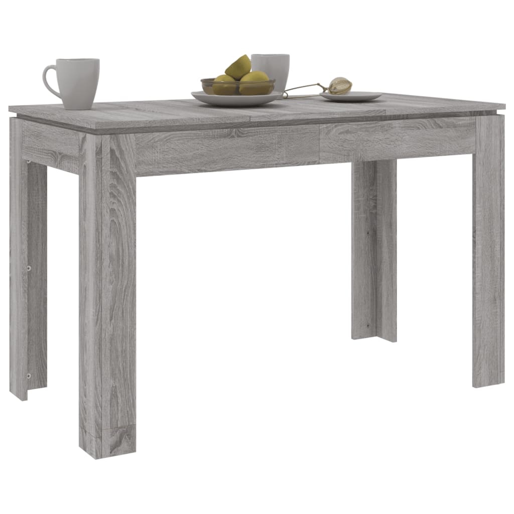 VidaXL Eettafel 120x60x76 cm bewerkt hout grijs sonoma eikenkleurig