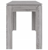 VidaXL Eettafel 120x60x76 cm bewerkt hout grijs sonoma eikenkleurig