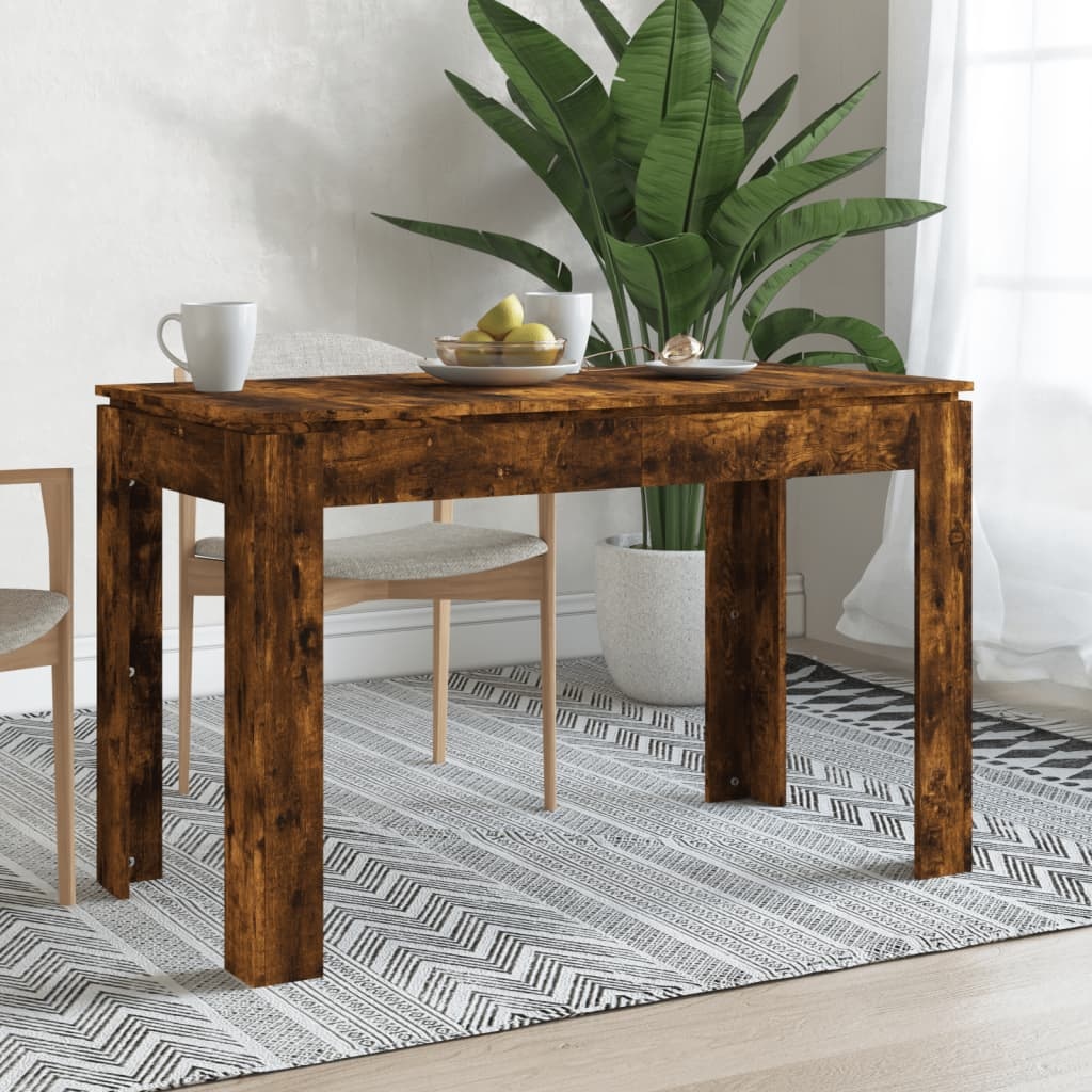 VidaXL Eettafel 120x60x76 cm bewerkt hout gerookt eikenkleurig