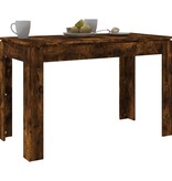 vidaXL Eettafel 120x60x76 cm bewerkt hout gerookt eikenkleurig