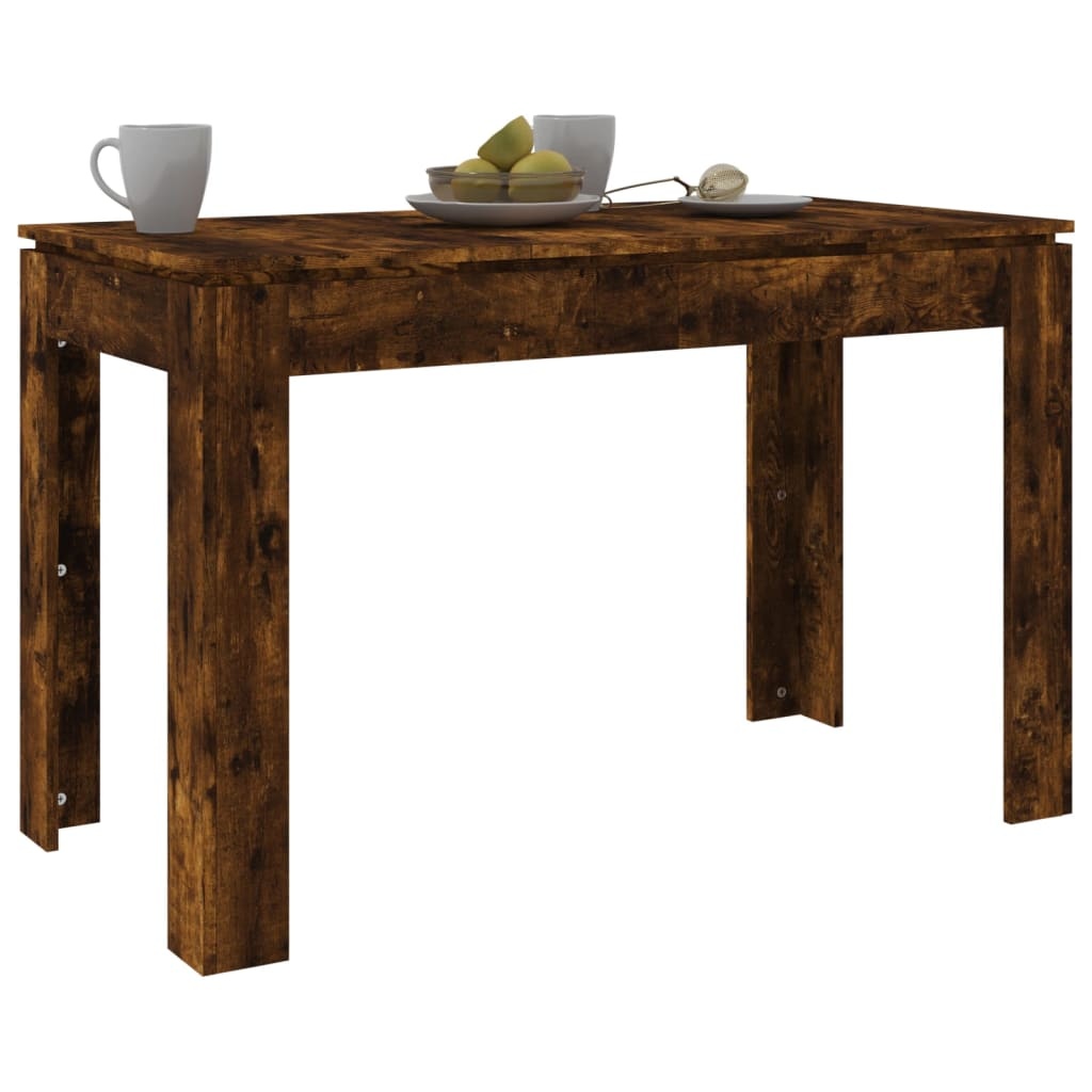 VidaXL Eettafel 120x60x76 cm bewerkt hout gerookt eikenkleurig