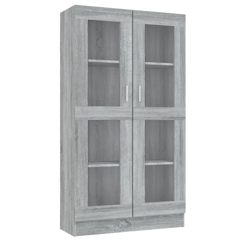 VidaXL Vitrinekast 82,5x30,5x150 cm bewerkt hout grijs sonoma eiken