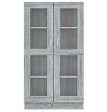 VidaXL Vitrinekast 82,5x30,5x150 cm bewerkt hout grijs sonoma eiken