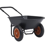 vidaXL Kruiwagen 100 kg 78 L zwart en oranje