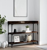 VidaXL Wandtafel met schappen 100x30x80 cm gerookt eikenkleurig