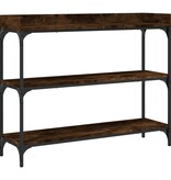 VidaXL Wandtafel met schappen 100x30x80 cm gerookt eikenkleurig