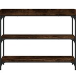 VidaXL Wandtafel met schappen 100x30x80 cm gerookt eikenkleurig