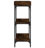 VidaXL Wandtafel met schappen 100x30x80 cm gerookt eikenkleurig