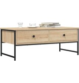 VidaXL Salontafel 101x49x39,5 cm bewerkt hout sonoma eikenkleurig