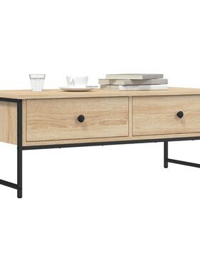 VidaXL Salontafel 101x49x39,5 cm bewerkt hout sonoma eikenkleurig