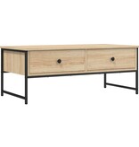 VidaXL Salontafel 101x49x39,5 cm bewerkt hout sonoma eikenkleurig