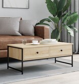 VidaXL Salontafel 101x49x39,5 cm bewerkt hout sonoma eikenkleurig
