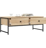 VidaXL Salontafel 101x49x39,5 cm bewerkt hout sonoma eikenkleurig