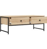 VidaXL Salontafel 101x49x39,5 cm bewerkt hout sonoma eikenkleurig