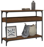 VidaXL Wandtafel met schap 100x29x75 cm bewerkt hout bruineikenkleurig