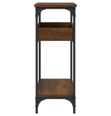 VidaXL Wandtafel met schap 100x29x75 cm bewerkt hout bruineikenkleurig