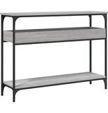 VidaXL Wandtafel met schap 100x29x75 cm bewerkt hout grijs sonoma