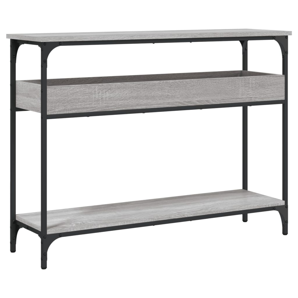 VidaXL Wandtafel met schap 100x29x75 cm bewerkt hout grijs sonoma