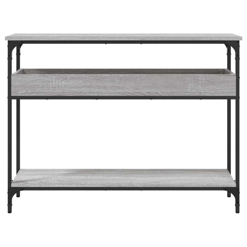 VidaXL Wandtafel met schap 100x29x75 cm bewerkt hout grijs sonoma