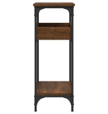 VidaXL Wandtafel met schap 75x29x75 cm bewerkt hout bruineikenkleurig