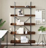 VidaXL Boekenkast 5-laags 100x33x180,5 cm bewerkt hout bruineikenkleur