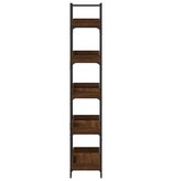 VidaXL Boekenkast 5-laags 100x33x180,5 cm bewerkt hout bruineikenkleur