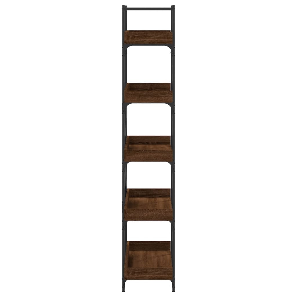 VidaXL Boekenkast 5-laags 100x33x180,5 cm bewerkt hout bruineikenkleur
